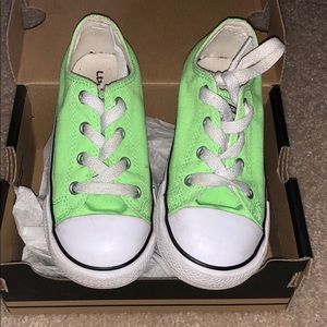 Neon green converse